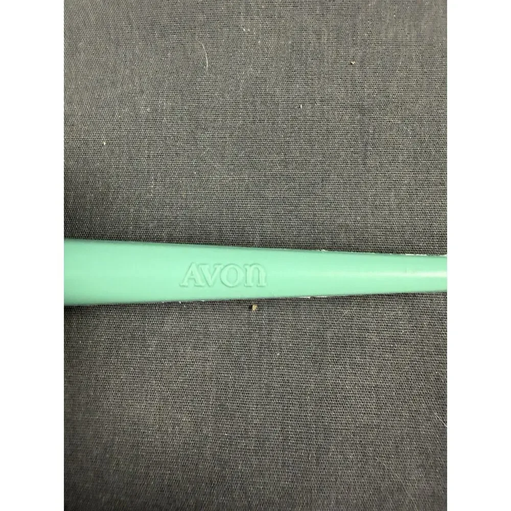 Vintage Avon Full Round 1980s Curling Brush Teal Stiff Bristle Spiral Hairbrush